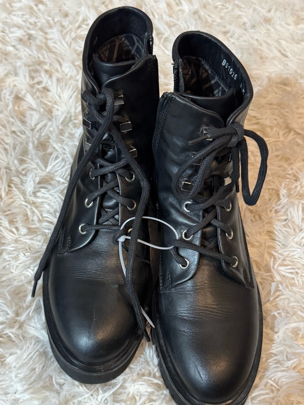 Aquatalia Mariola Baby Calf Black Leather Boots Size 8.5